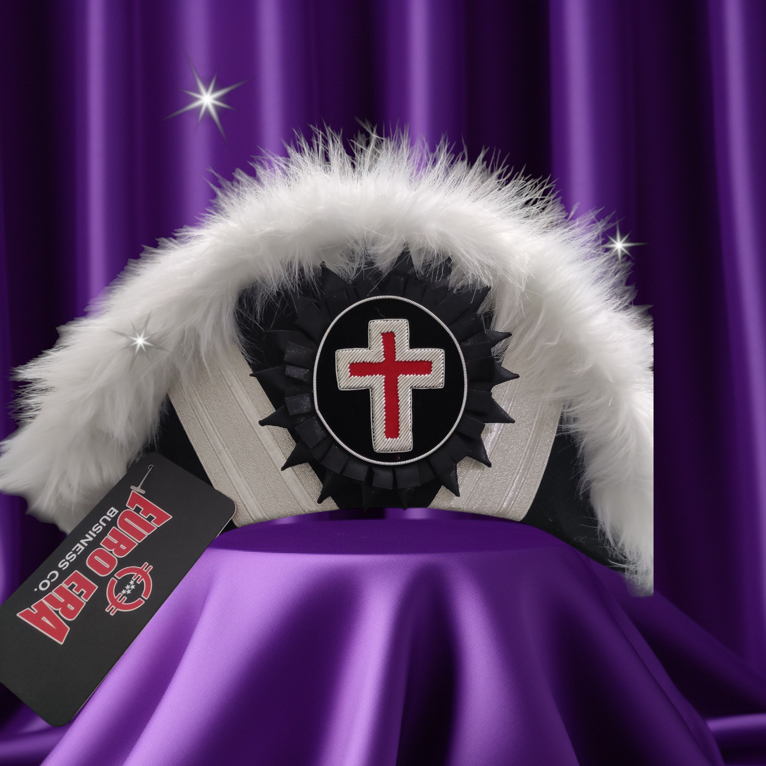 New Masonic Knight Templar Officers Bicorn Hat