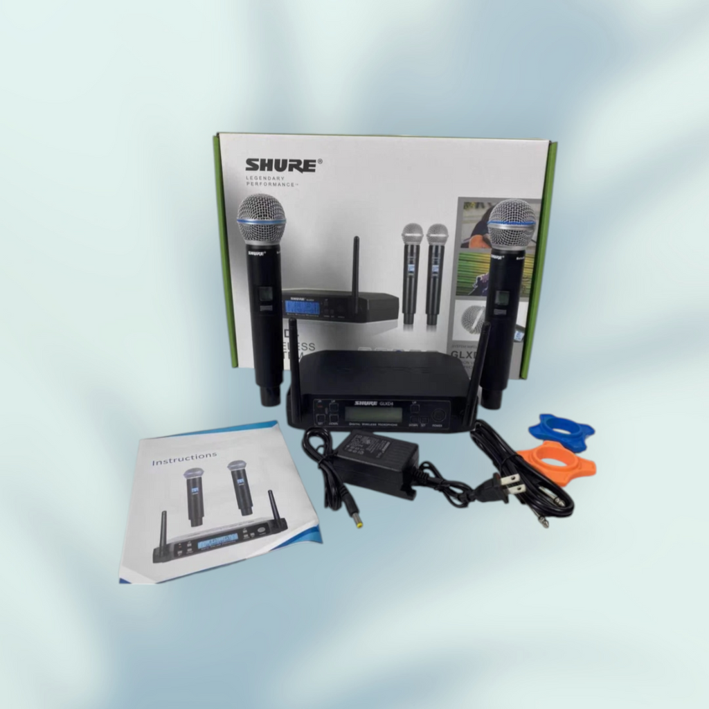 New GLXD4 Vocal Dual Channel Wireless Microphone SHURE 2 BETA58A GLXD24