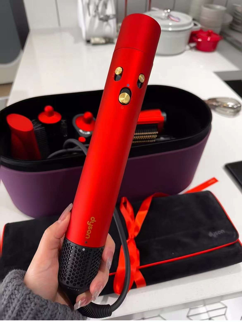 Dyson HS05 Airwrap Multi-styler Complete Long in a special edition Topaz Orange