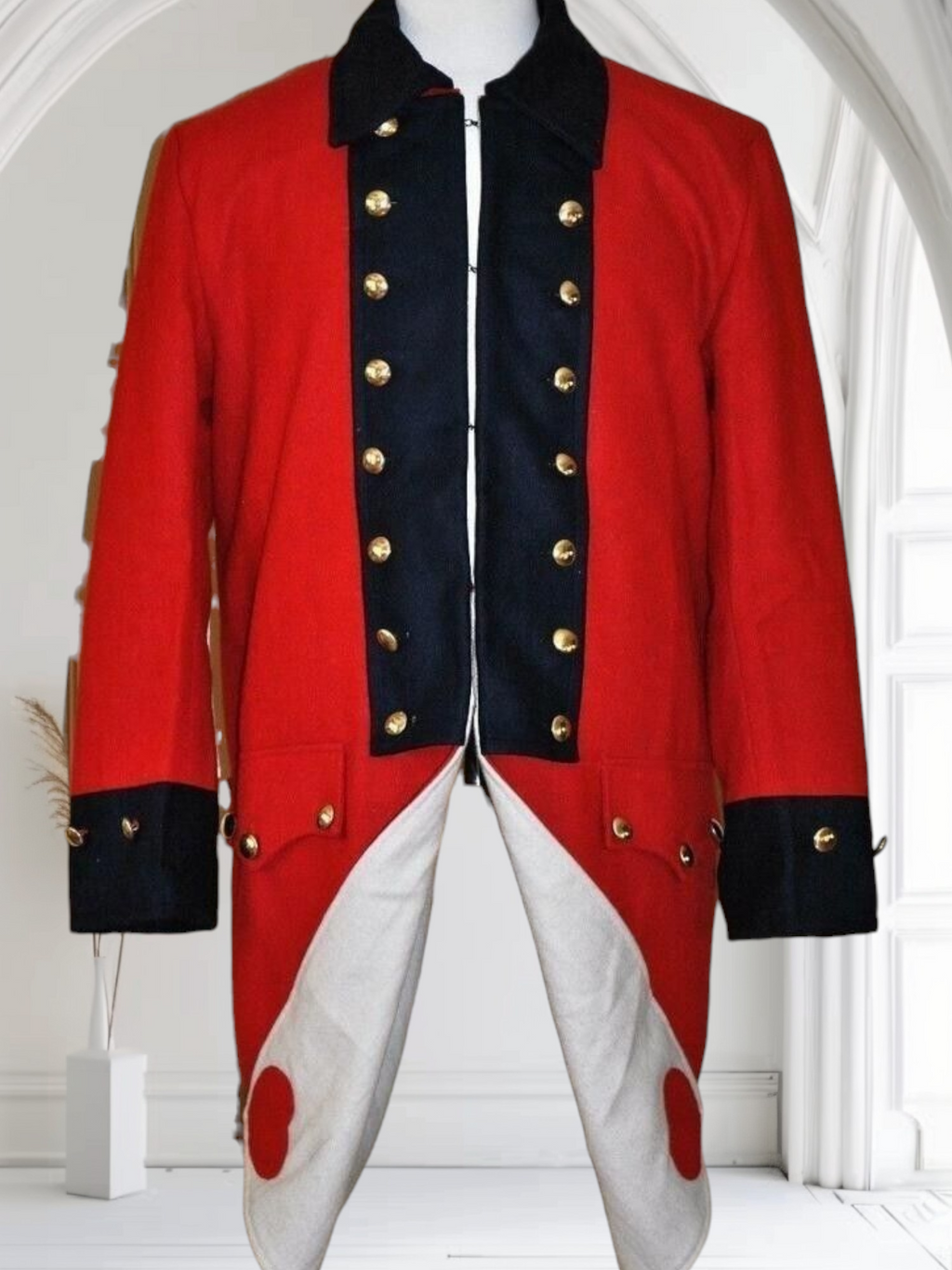 Napoleonic Regency Military Officer Red Coattee
