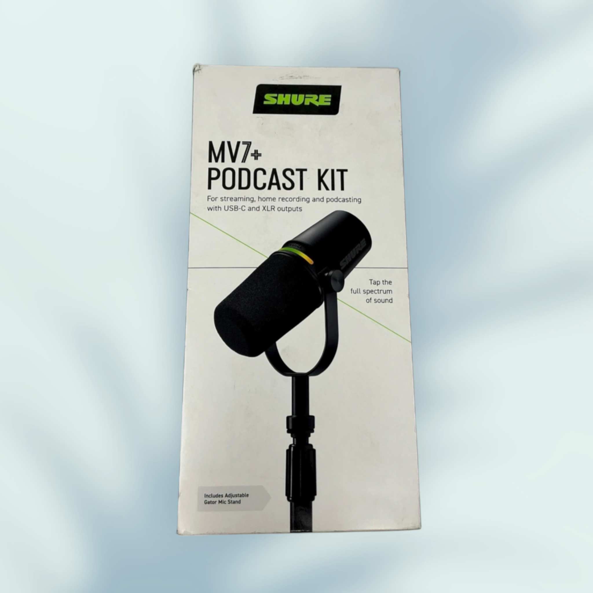 Shure MV7+ Hybrid Output USB-C & XLR Podcast Microphone & Desktop Stand