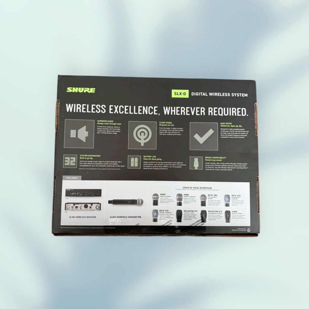 Shure SLXD24/SM58 Wireless Vocal System - Black Frequency Band J52