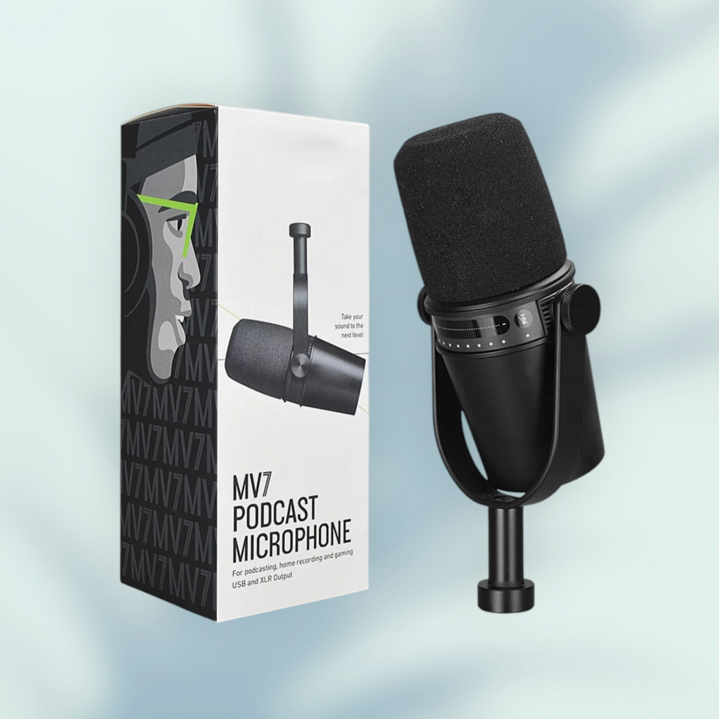 Shure MV7-K Microphone for Podcasting, Streaming & Gaming Black