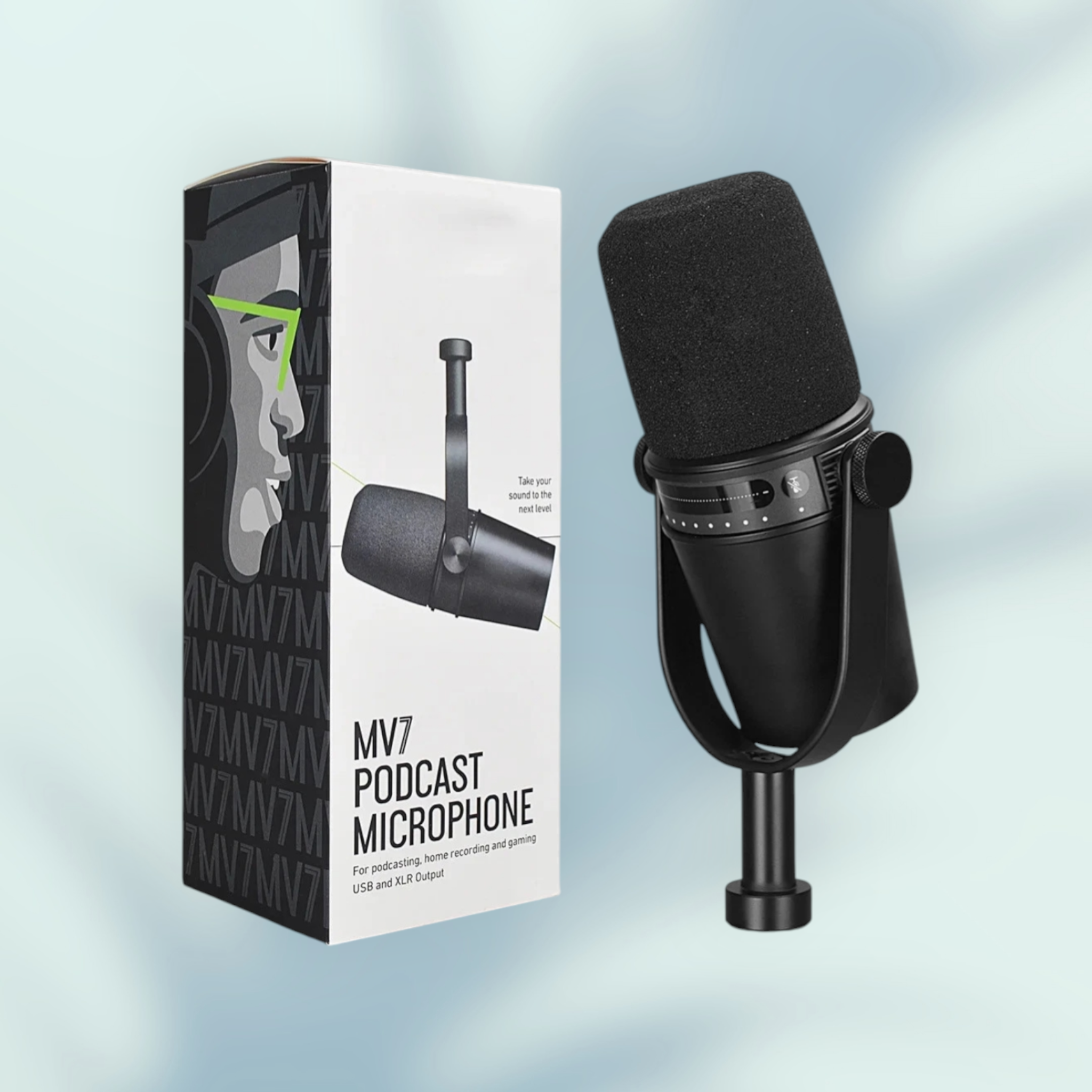 Shure MV7-K Microphone for Podcasting, Streaming & Gaming Black