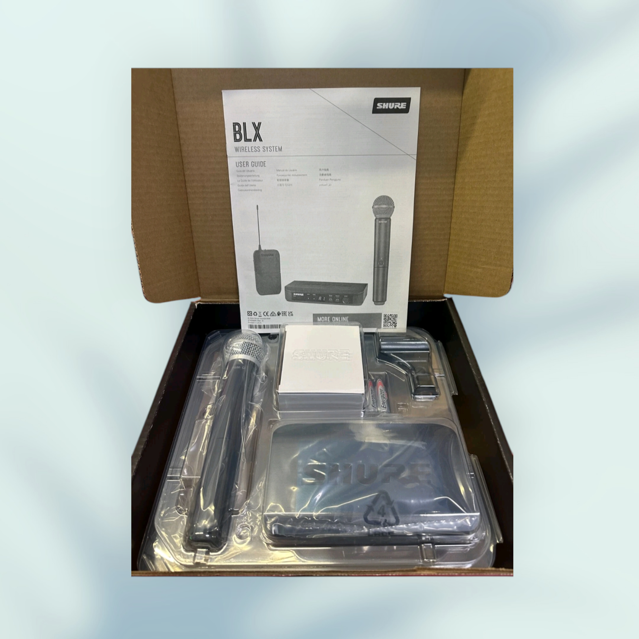 Shure BLX24/PG58-H10 Handheld Wireless Home Recording  Microphone