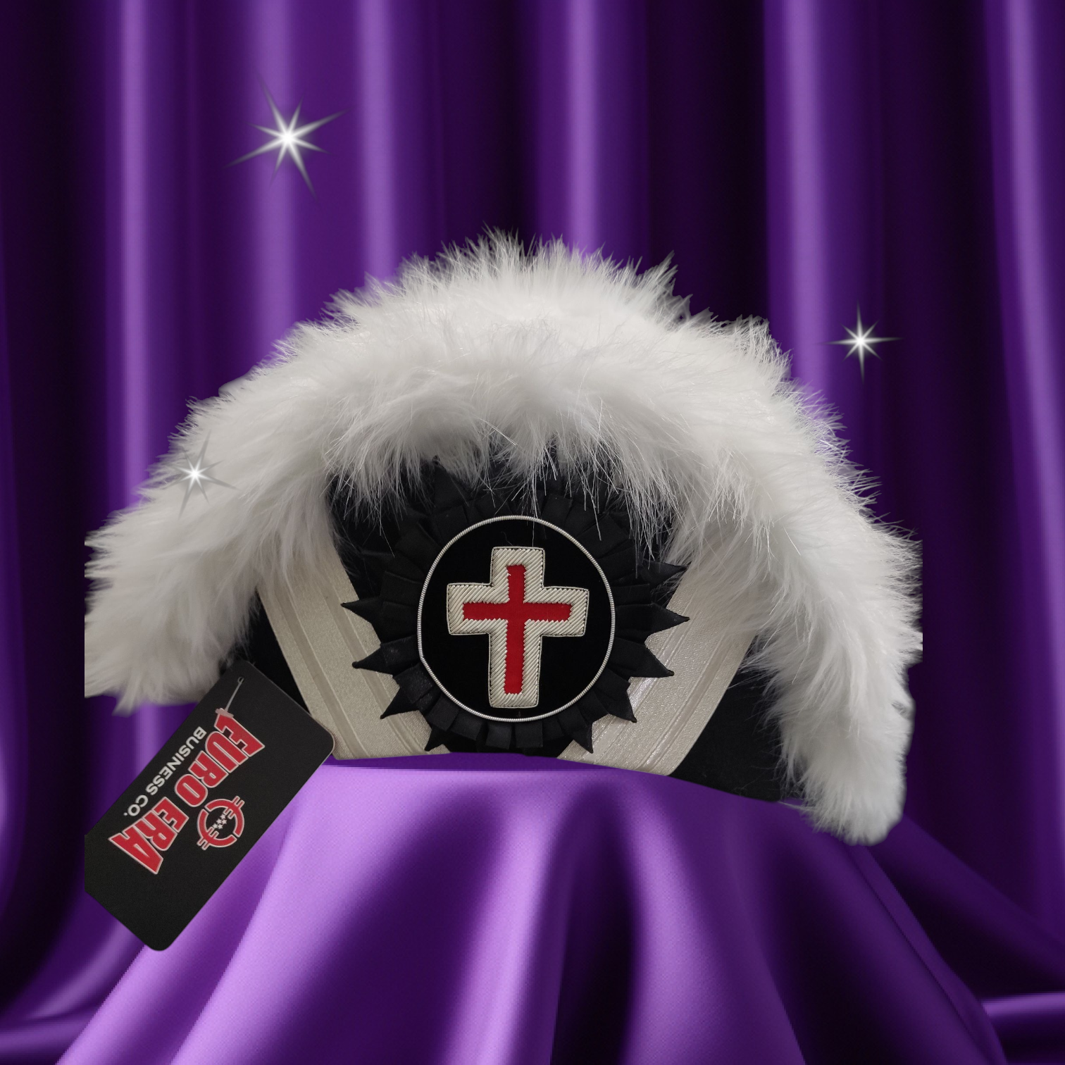 New Masonic Knight Templar Officers Bicorn Hat