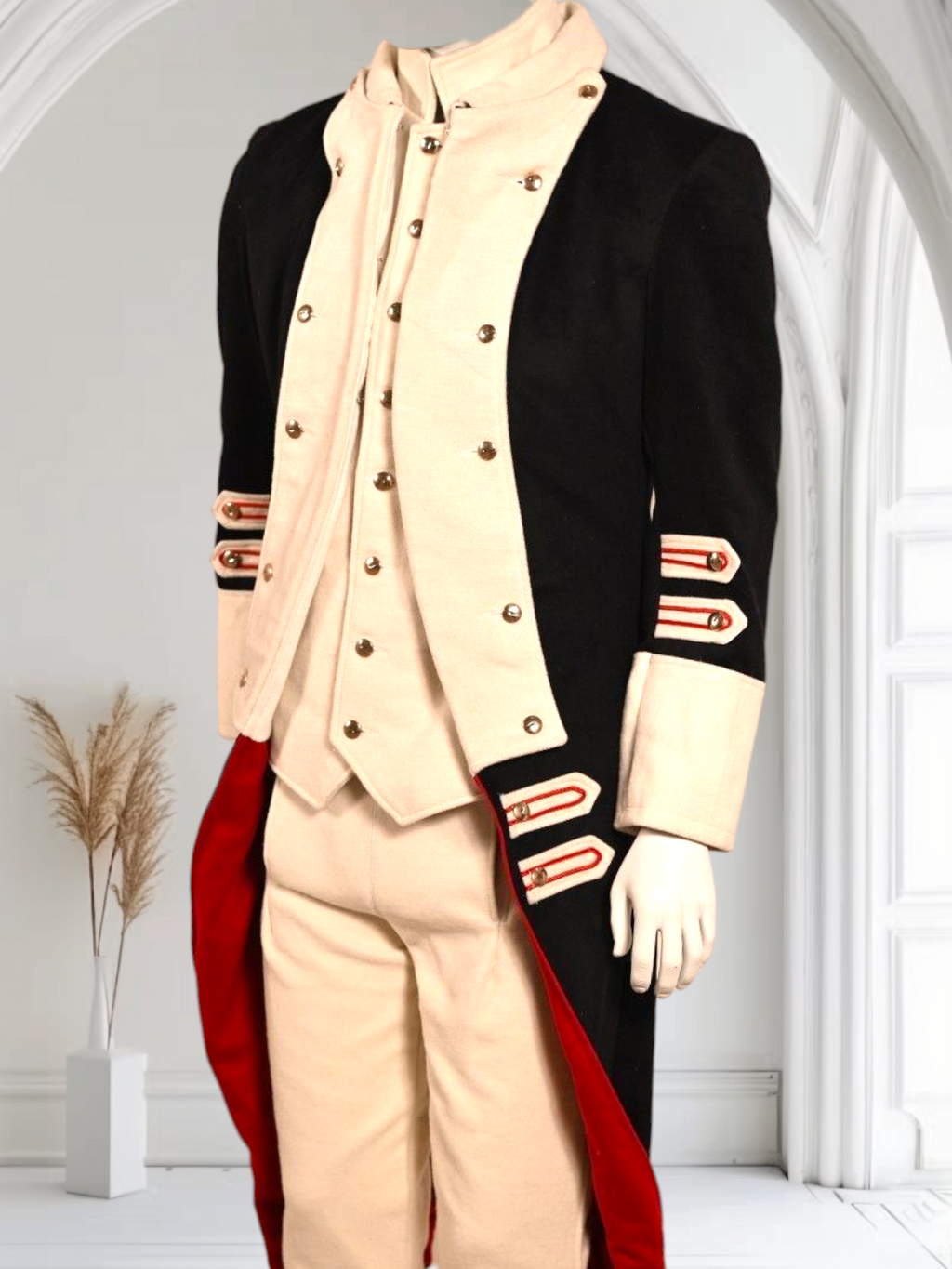 Napoleonic Revolutionary War Military Officer Naval Captain Frock Coat & Vest