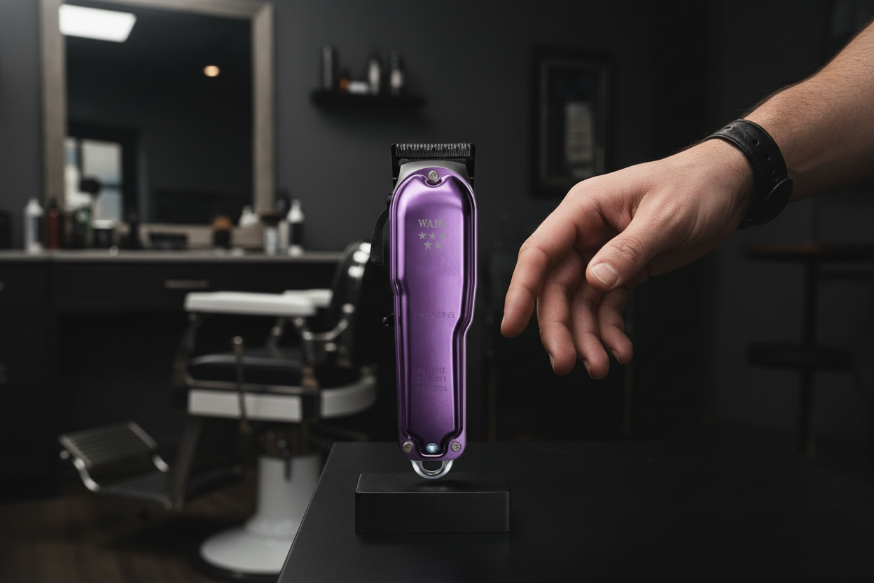 Wahl 5 Star Cordless Legend Professional Hair Clipper in a purple metal finish