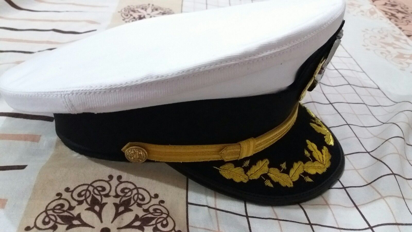 WW2 US Navy Officer Commander captain Rank Cap Hat