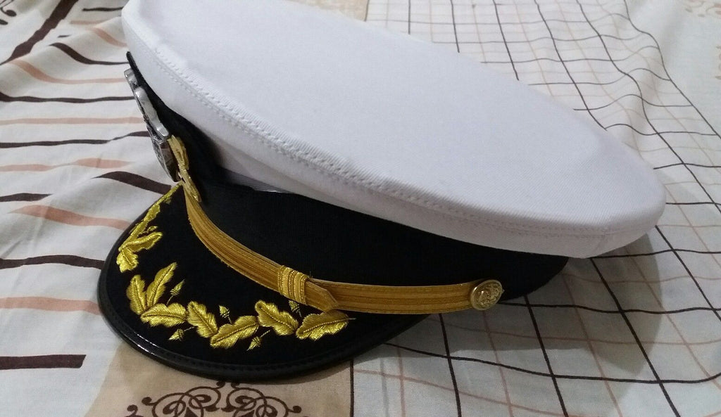 WW2 US Navy Officer Commander captain Rank Cap Hat