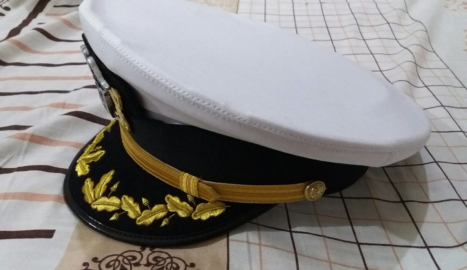 WW2 US Navy Officer Commander captain Rank Cap Hat